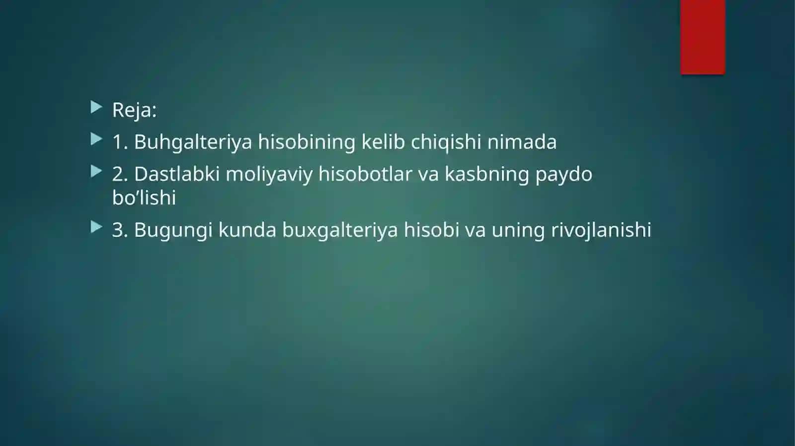 Buhgalteriya hisobi va auditning rivojlanish tarixi 2