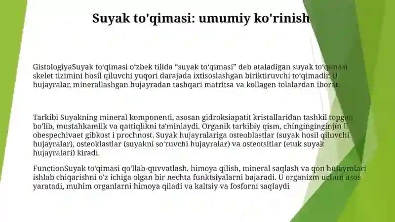 Suyak ToʻQimasi Va Uning Tuzilishi 2