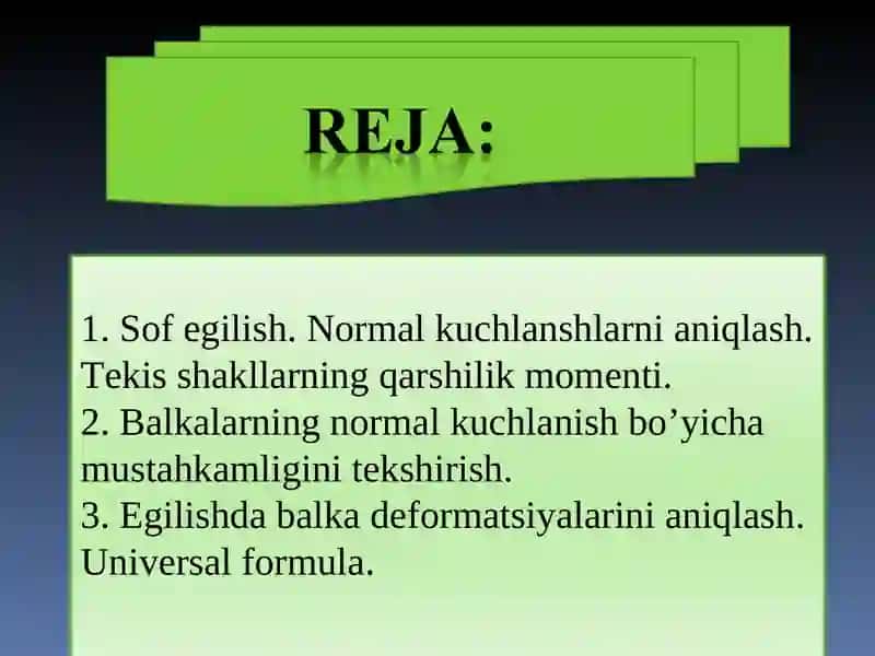 Egilishda balka deformatsiyalari va qonuniyatlar 2