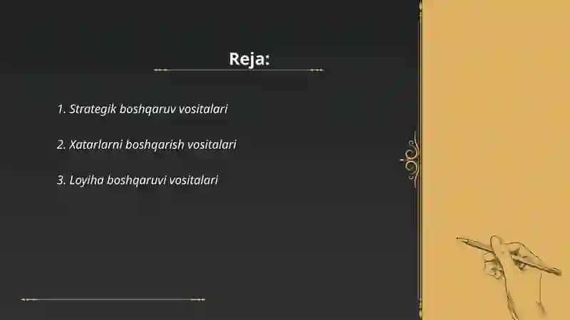 Strategik boshqaruv vositalari 2