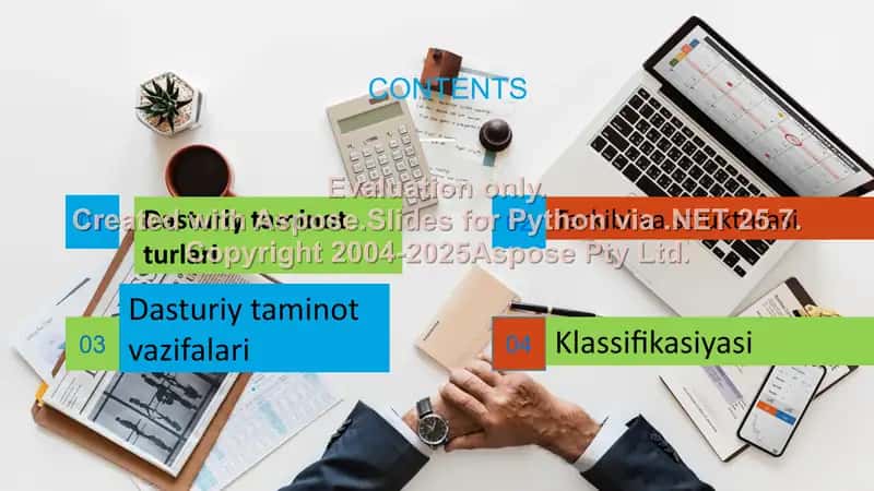 Dasturiy ta’minot turlari va ularning klassifikatsiyasi haqidagi prezentatsiya 2