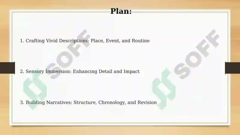 Crafting Vivid Descriptions: Place, Event, and Routine 2
