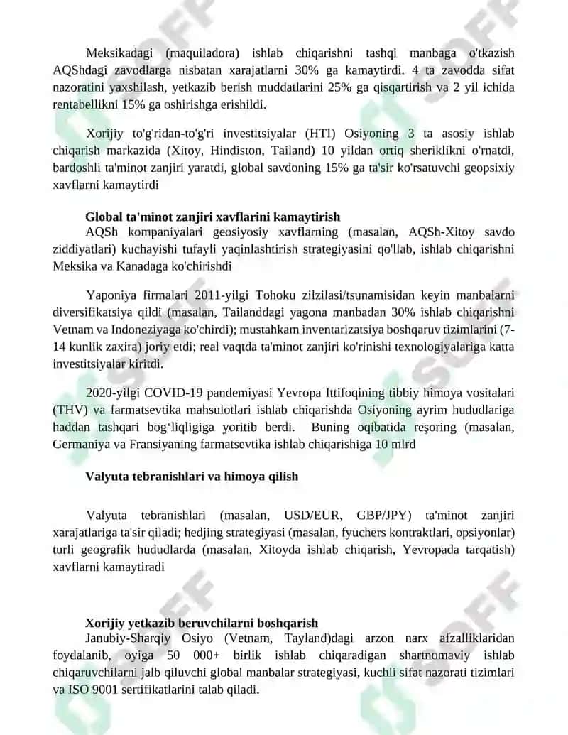 Ta'minot zanjirini yaratishda xorij tajribasi 2