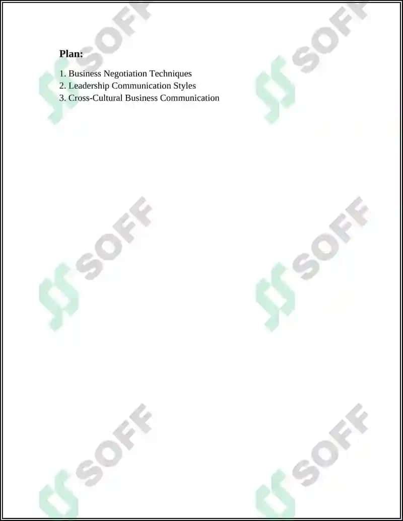 Business Negotiation Techniques 2