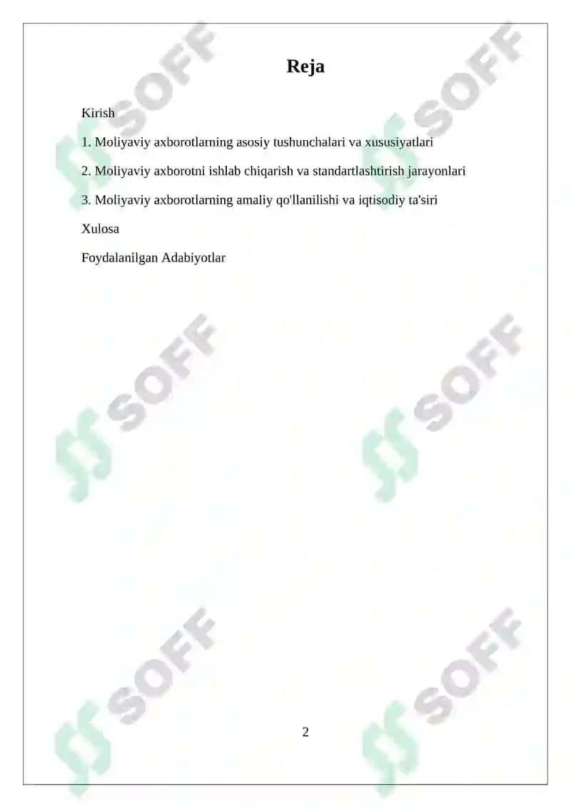 Moliyaviy axborotlarning amaliy qo'llanilishi va iqtisodiy ta'siri 2