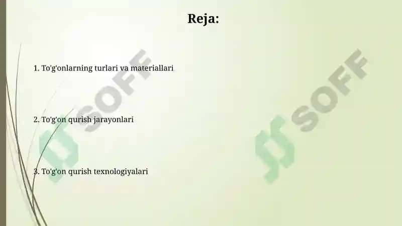To'g'onlar qurilish texnologiyasi 2