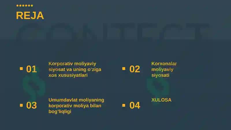 Korporativ moliya siyosati 2