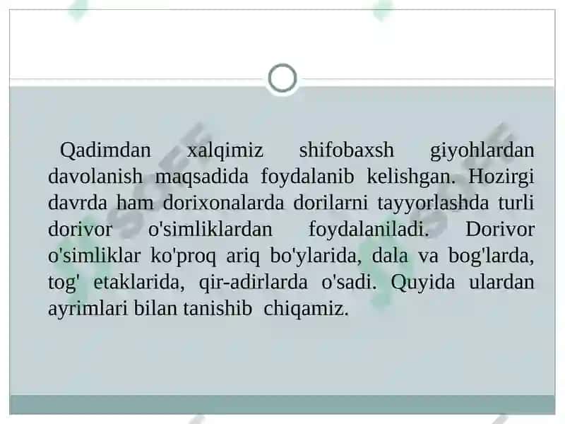 Dorivor o'simliklar 2