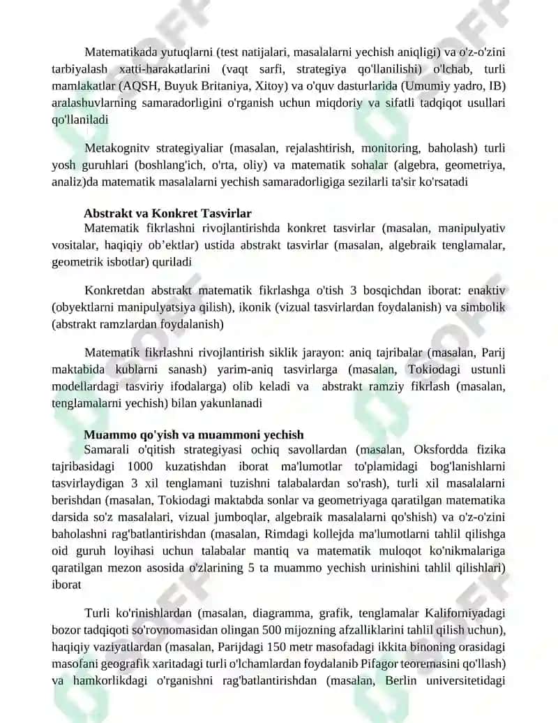 Matematik tafakkurini rivojlantirishning metodik xususiyatlari 2