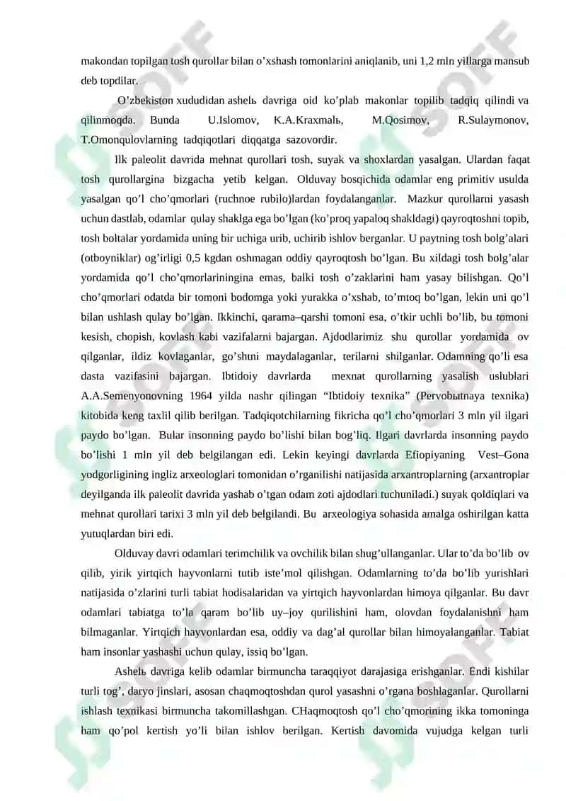 Paleolit davri xususiyatlari 2