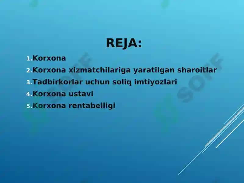 Korxona faolivatini to’xtatish sabablari va uni amalga oshirish tartibi. Korxona faolivatiga ta’sir etuvchi shart-sharoitlar. 2