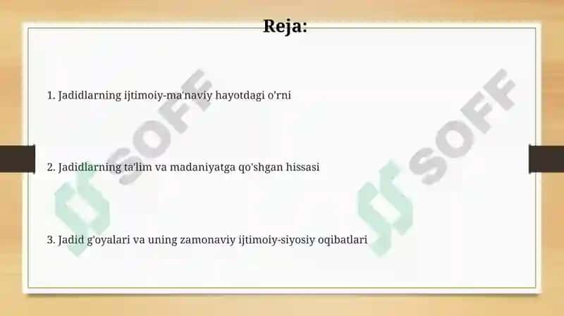 Jadid ma'rifatparvarlarnin olka ijtimoviy-ma'naviy hayotida tutgan o'rni 2