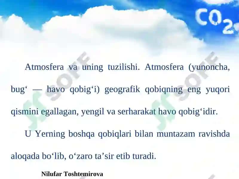 Atmosfera va uning tuzilishi 2