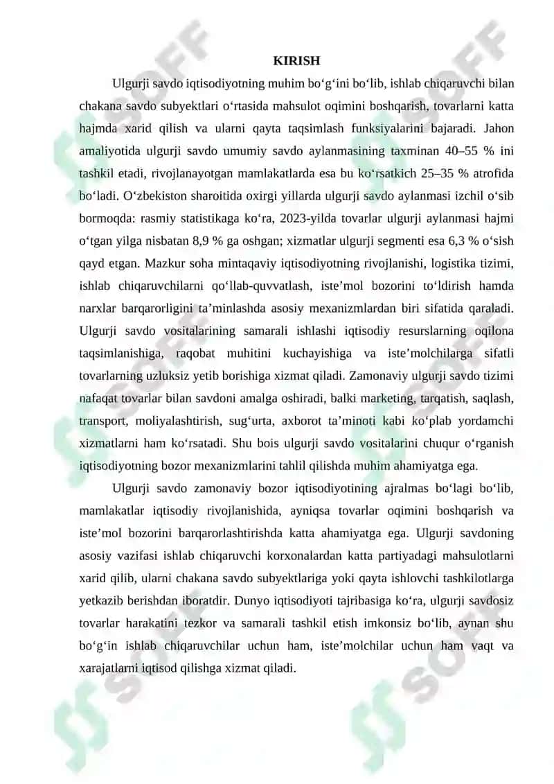 Ulgurji savdo vositalari 2