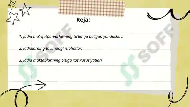 Jadid ma'rifatparvarlarining pedagogik qarashlari.Abdulla Avloniyning pedagogik qarashlari 2