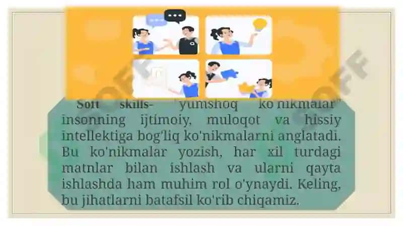 SOFT SKILLS- TO‘G‘RI YOZISH, HAR XIL TURDAGI MATNLAR BILAN ISHLASH VA QAYTA ISHLASH 2