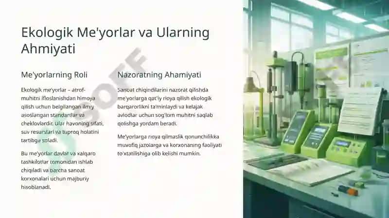 Ekologik Me'yorlardan Foydalanish va Rioya Etishning Nazorat Qilish 2