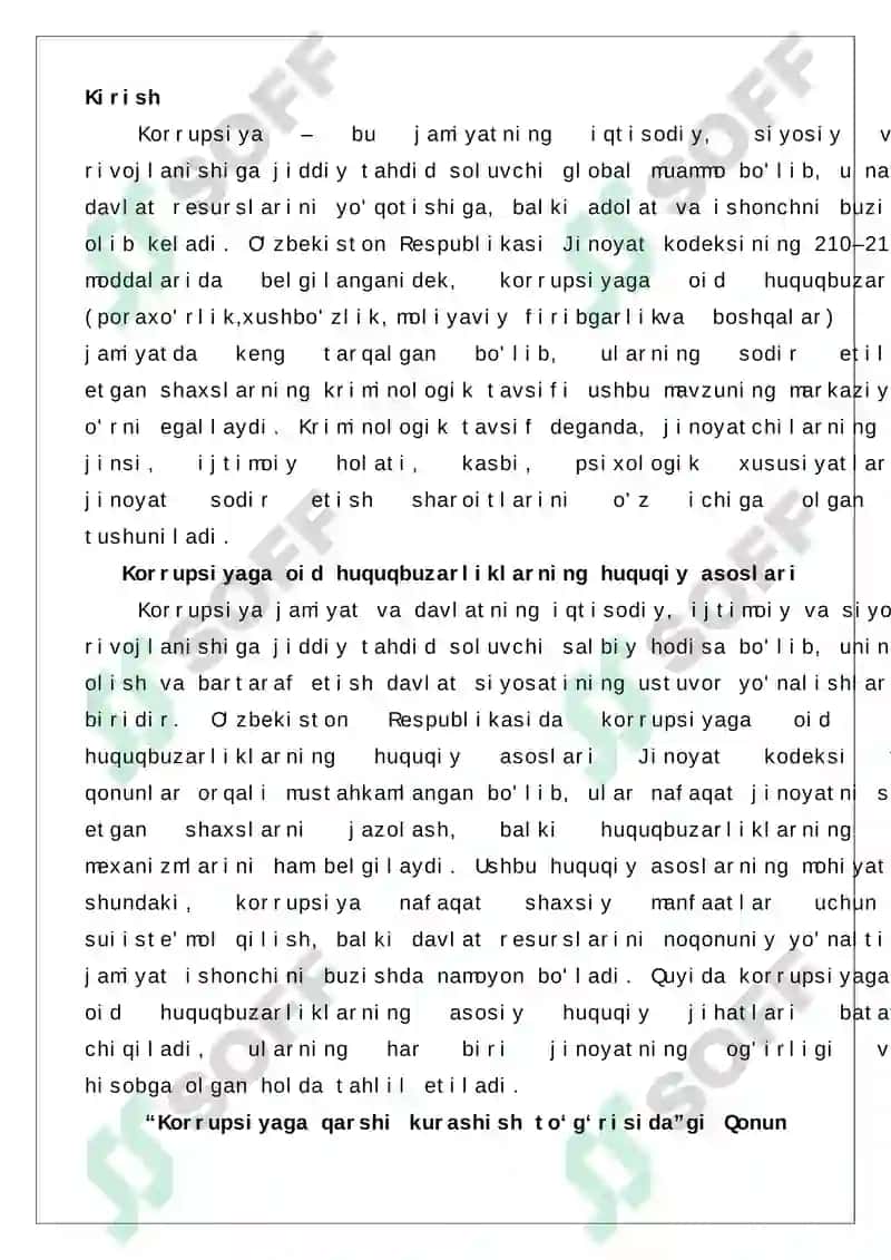 Korrupsiyaga oid huquqbuzarlik sodir etgan shaxslarning kriminologik tavsifi 2