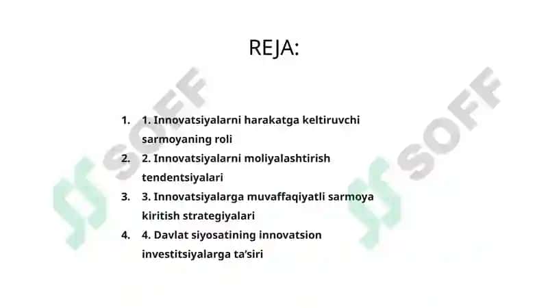 Innovatsiya va investitsiya 2