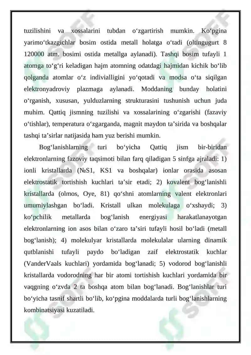 Qattiq jism.Qattiq jismlarning mexanik asoslari 2