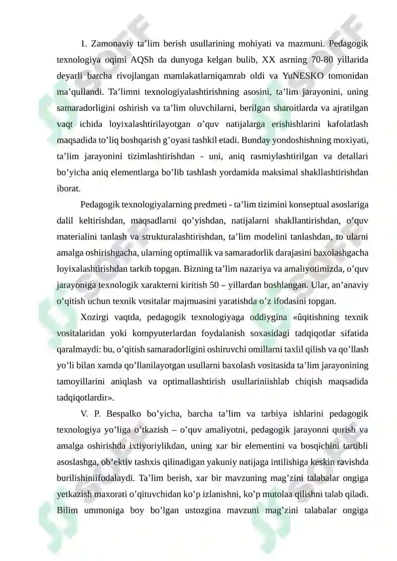 Pedagogik texnologiyalar 2