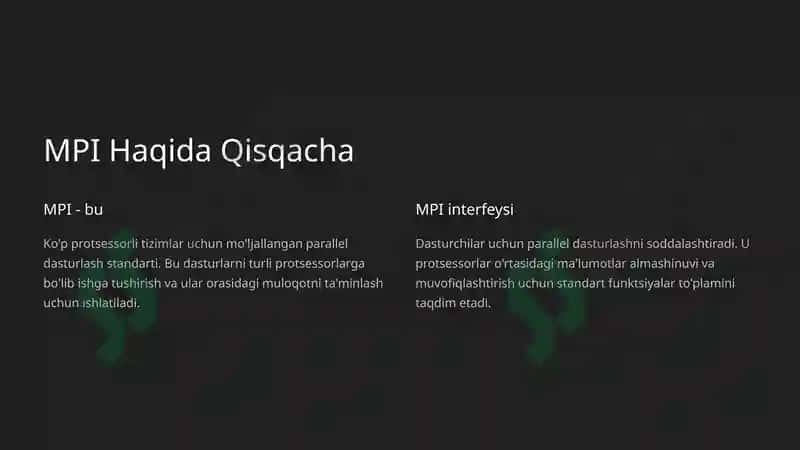 MPIPAKETI YORDAMIDA MISOLLAR YECHISH 2