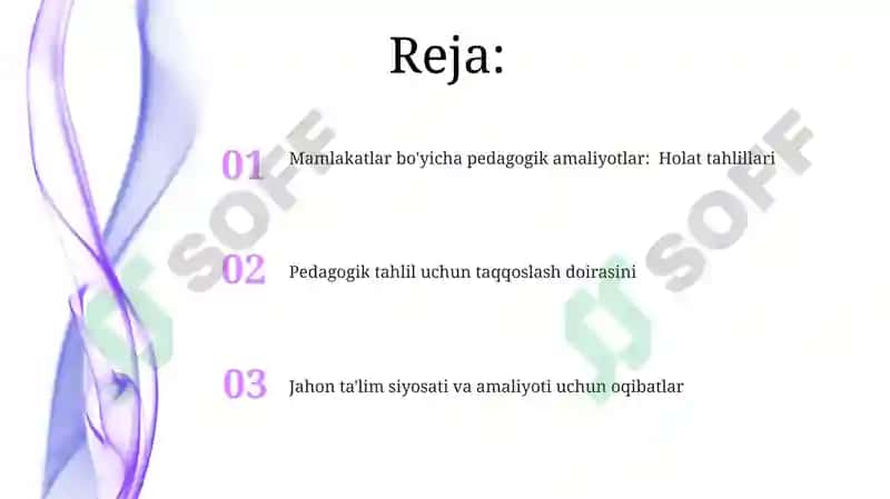 Jahon ta'lim siyosati va amaliyoti uchun oqibatlar 2