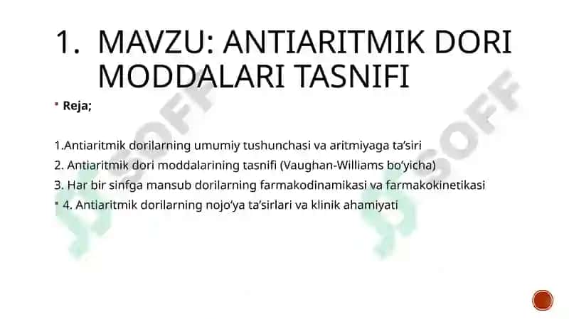 Antiarrhythmics Classification 2