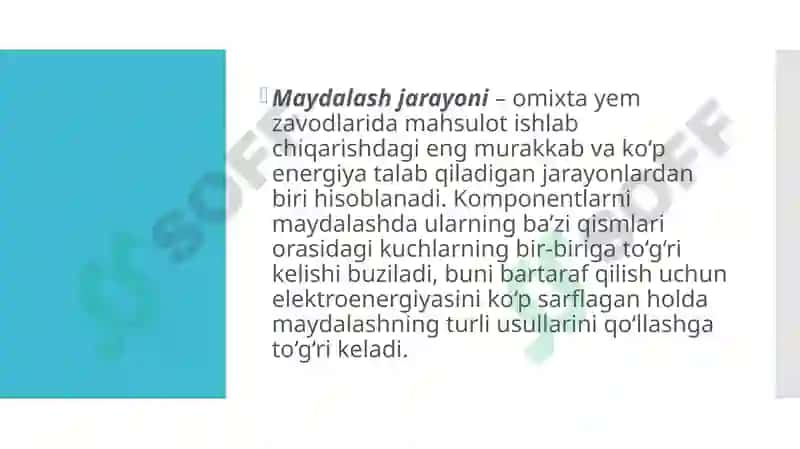 Maydalash turlari maydalash qununi va uning nazariy asoslari 2