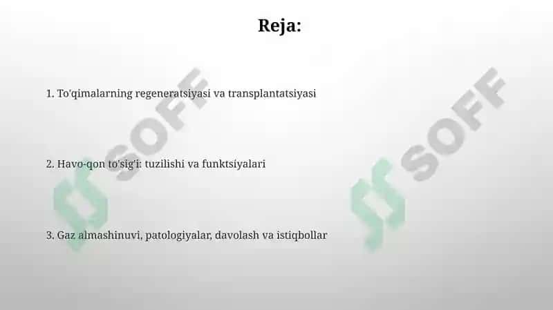 To'qimalarning regeneratsiyasi va transplantatsiyasi 2