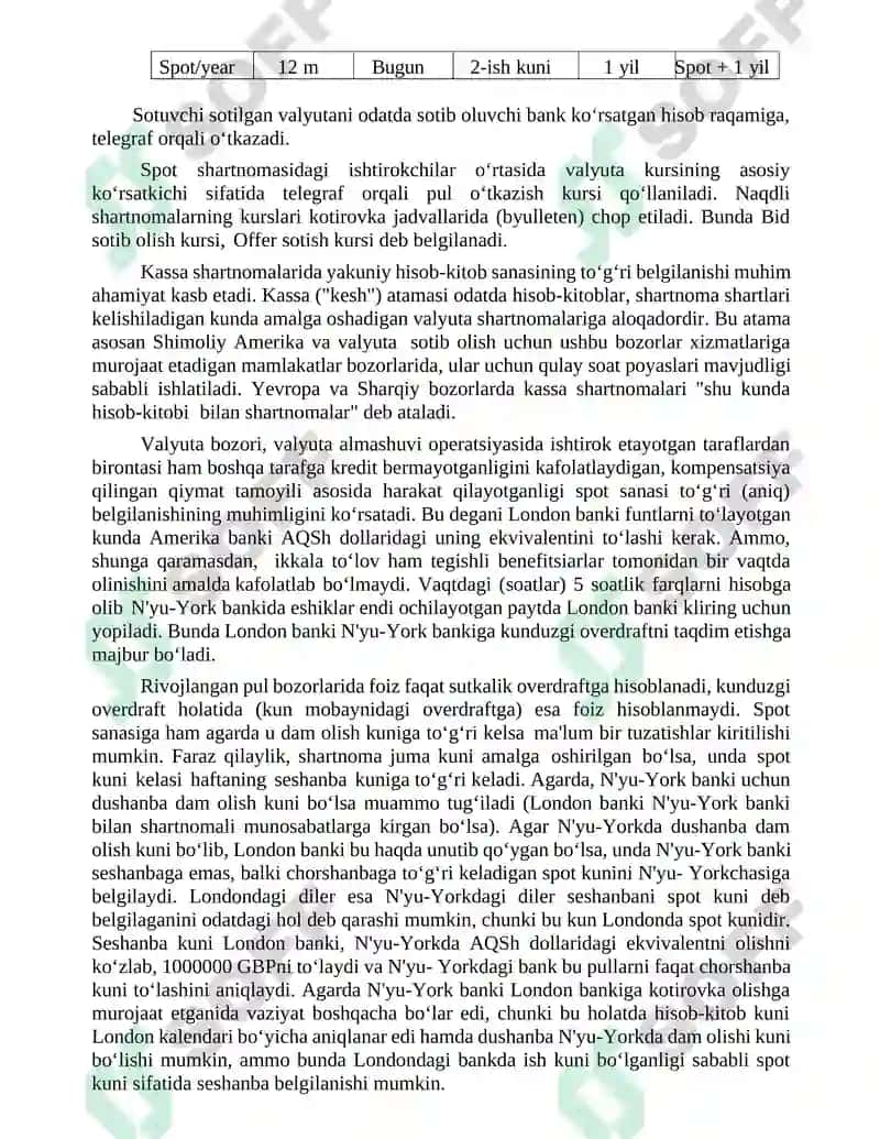SPOT va SVOP operatsiyalar 2