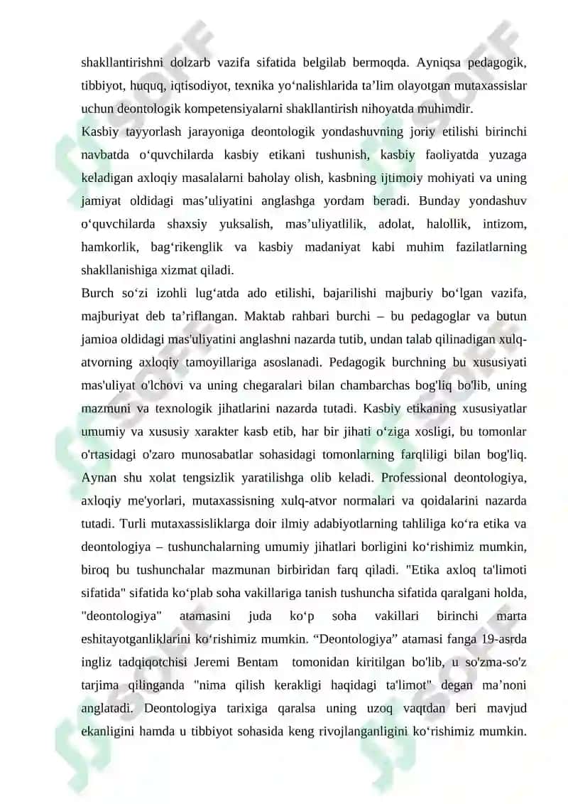 Kasbiy Tayyorlash Jarayoniga Deontologik Yondashuv 2