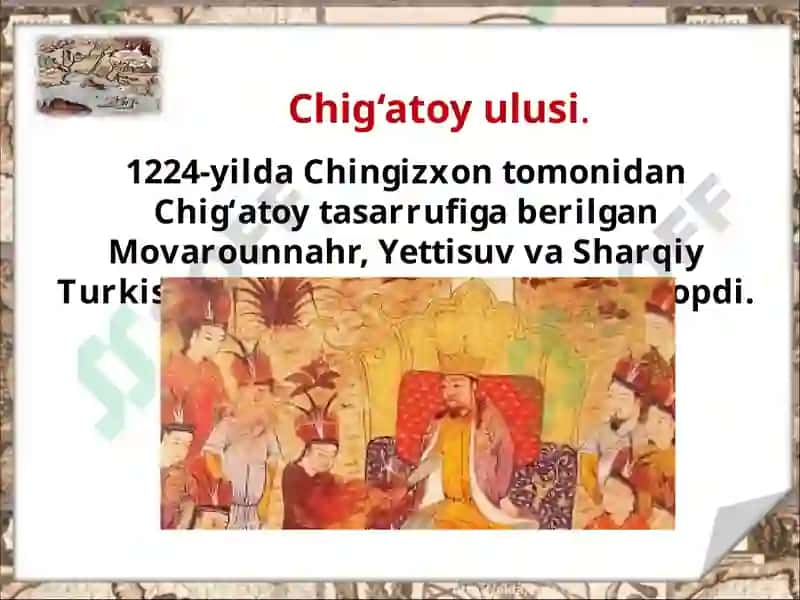 Chigatoy ulisining tashkil topishi 2
