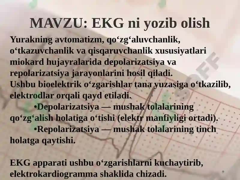 EKG ni yozib olish 2