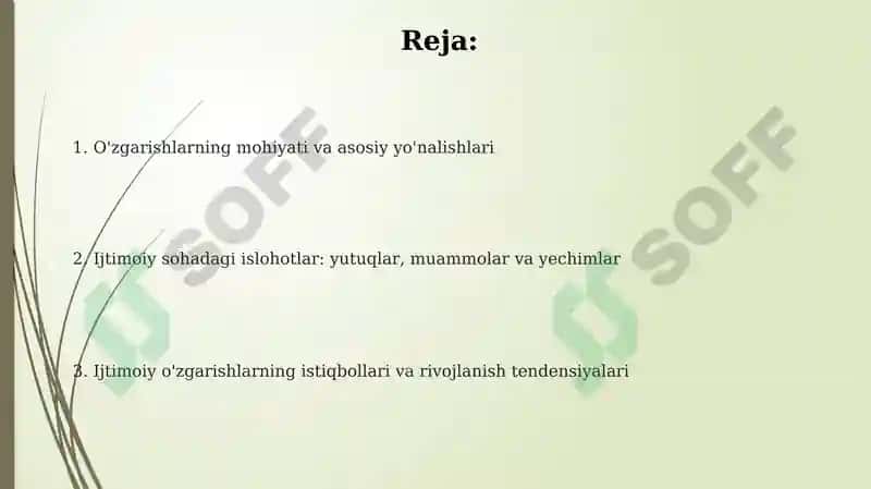 Ijtimoiy islohotlarning asosiy yo'nalishlari va mohiyati 2