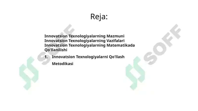 Innovatsion Texnologiyalarning Mazmuni 2