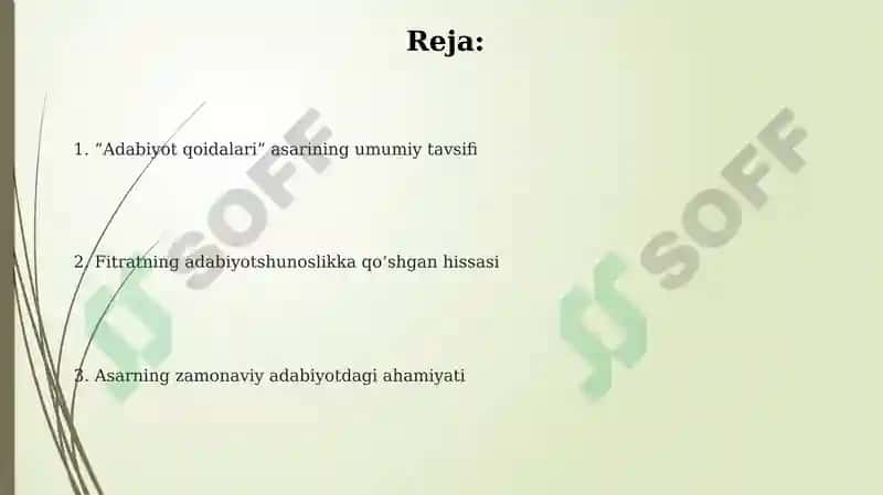 Adabiyot qoidalari 2