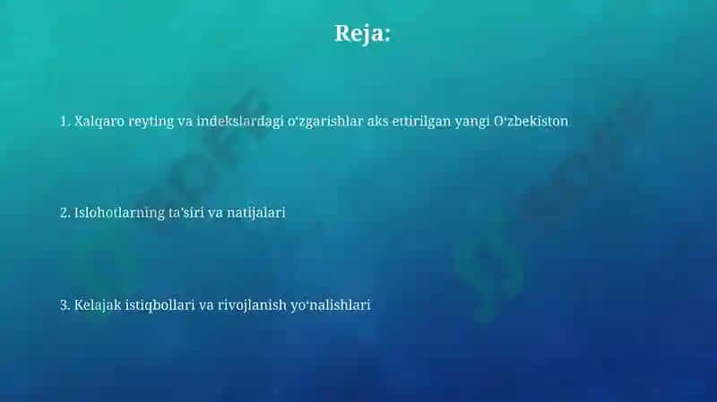 Islohotlarning iqtisodiy ko'rsatkichlarga ta'siri 2