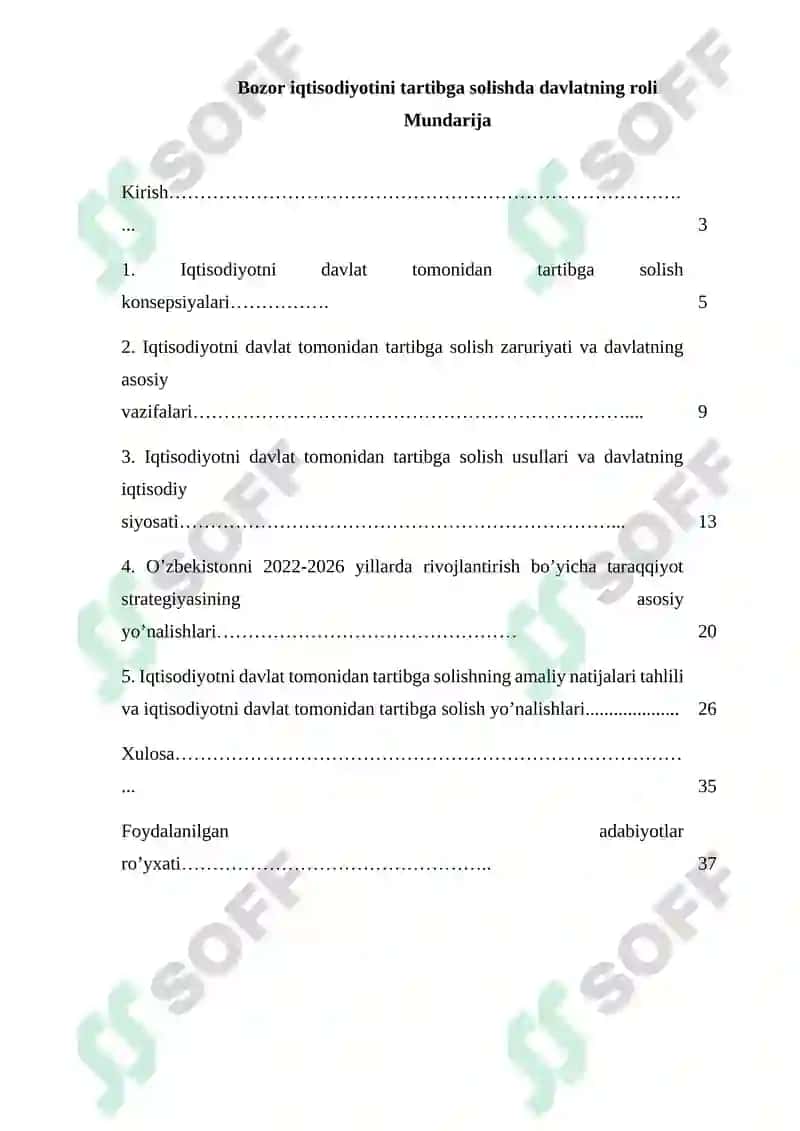 Bozor iqtisodiyotini tartibga solishda davlatning roli 2