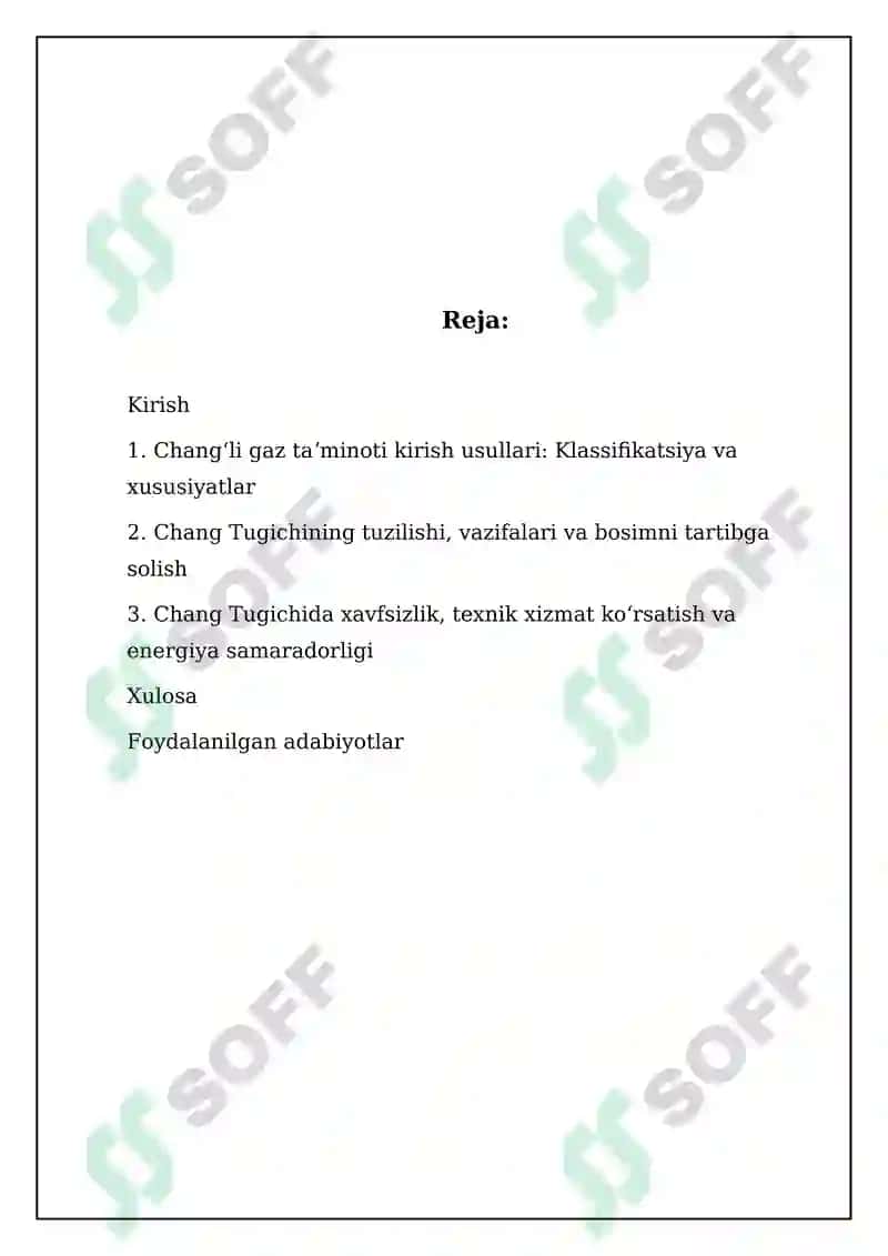 Changli gaz ta'minoti kirish usullari 2