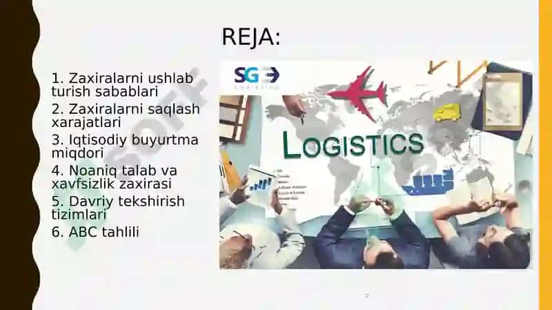 Zaxiralar Logistikasi 2