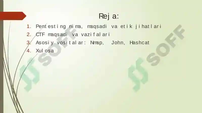 Pentesting usul va vositalarining tahlili 2