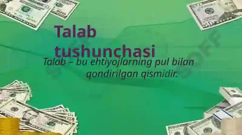 Bozordagi talab va taklif 2