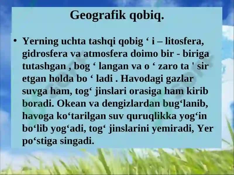 Geografik qobiq va tabiat komplekslari 2