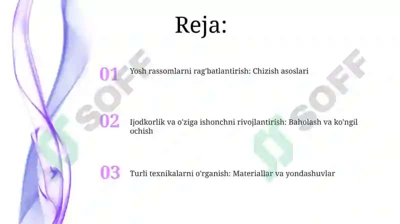 Yosh rassomlarni rag'batlantirish: Chizish asoslari 2