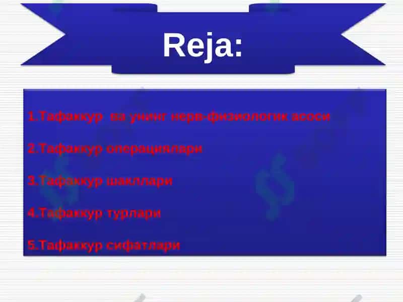 Taffakur haqida umumiy tushuncha 2