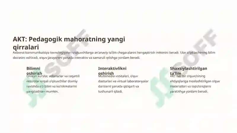 AKT: Pedagogik mahoratning yangi qirralari 2