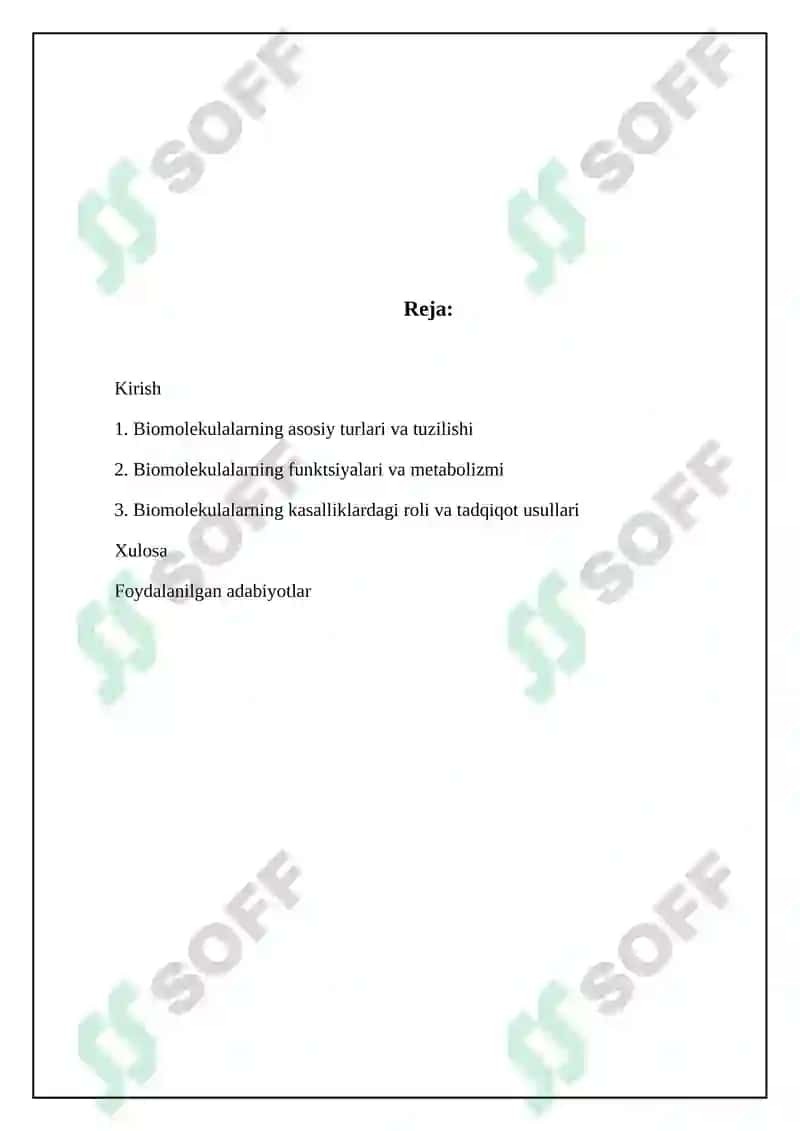 Biomolekulalar hayotning asosiy qurilish bloklari 2
