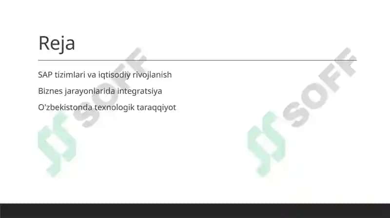 SAP tizimlari va iqtisodiy rivojlanish 2