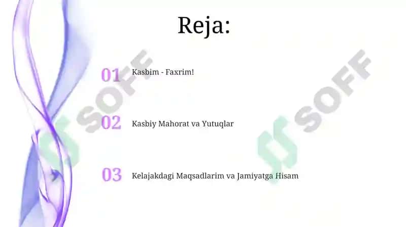 Mening kasbim mening- faxrim 2